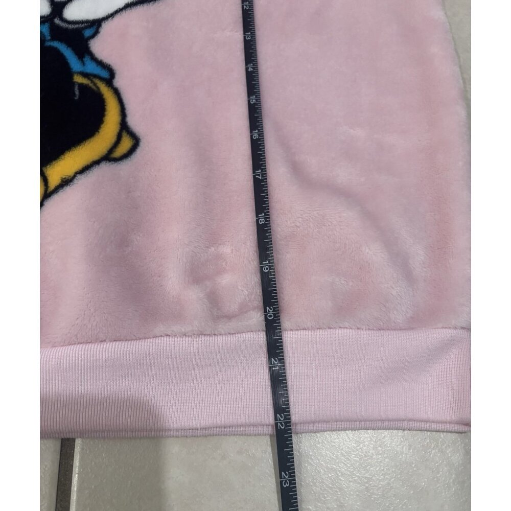 Disney Minnie Mouse Fuzzy Fleece Pink Pullover Sweater Sz XS Long Sleeve Soft - Picture 11 of 11